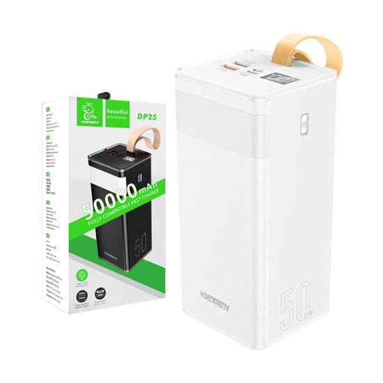 Power Bank Denmen DP25 com Portas USB Dupla 50000mAh Preto